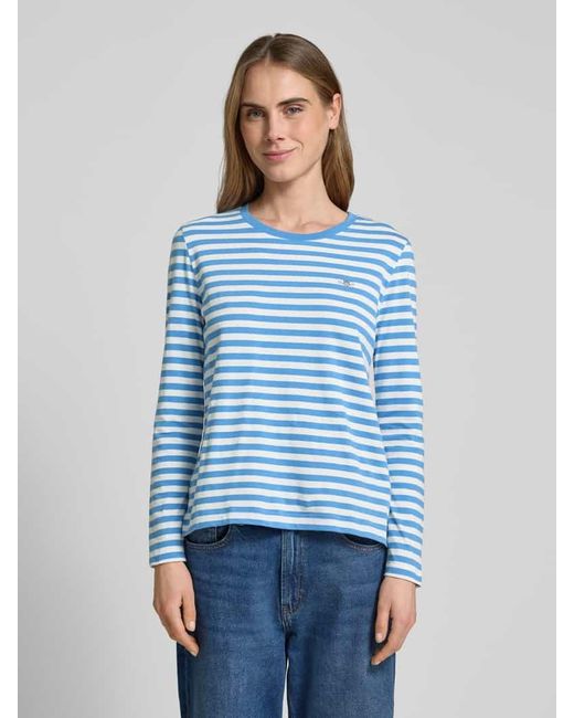 Gant Blue Longsleeve mit Label-Stitching