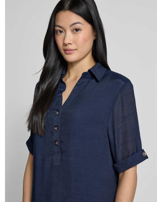 Apricot Regular Fit Blouse Met Knoopsluiting in het Blue