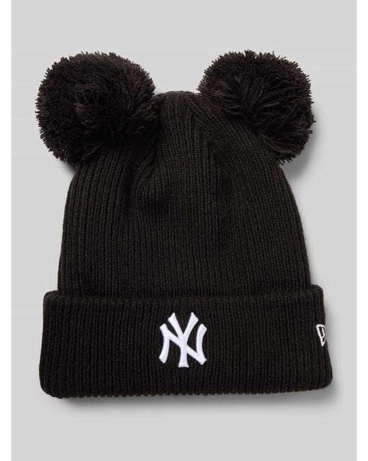 KTZ Black Beanie mit Label-Detail