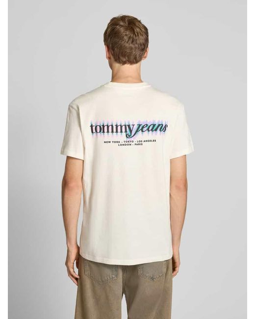 Tommy Hilfiger Regular Fit T-Shirt aus reiner Baumwolle in Natural für Herren