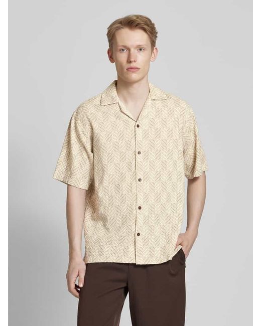 Jack & Jones Regular Fit Freizeithemd mit Resortkragen Modell 'BLUVINCENT' in Natural für Herren
