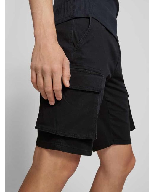 Only & Sons Regular Fit Bermudas aus Baumwoll-Mix Modell 'CAM STAGE' in Blue für Herren