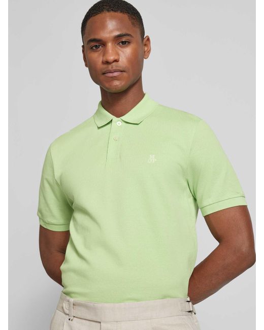 Marc O' Polo Regular Fit Poloshirt Met Labelstitching in het Green voor heren