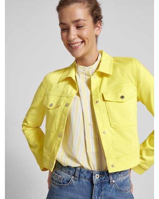 Comma, Yellow Jeansjacke mit Brusttaschen