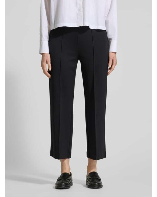 Comma, Blue Regular Fit Stoffhose mit fixierten Bügelfalten