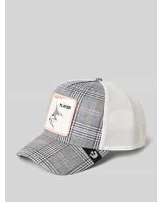Goorin Bros Trucker-Pet Met Motiefpatch, Model 'Moon' in het Gray voor heren