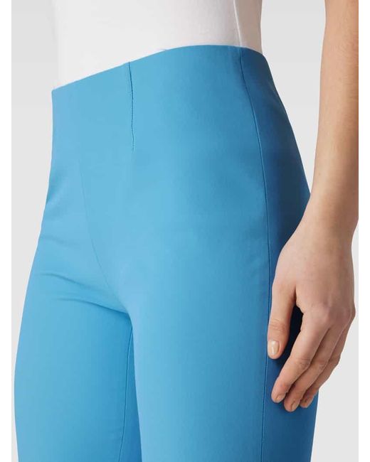 Seductive Blue Slim Fit Stoffhose mit verkürztem Schnitt Modell 'SABRINA'