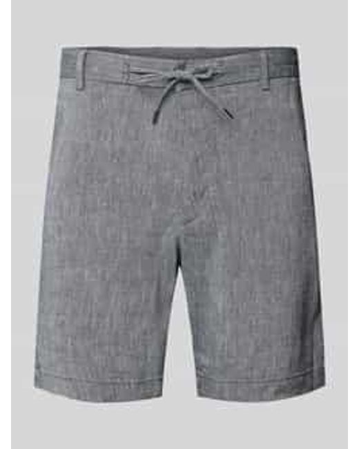 Boss Regular Tapered Fit Korte Broek Met Tunnelkoord, Model 'Kane' in het Gray voor heren