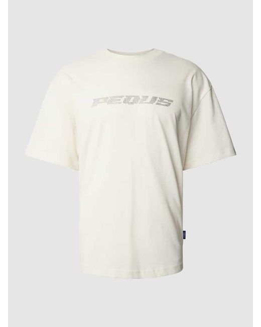Pequs T-Shirt mit Label-Detail in White für Herren