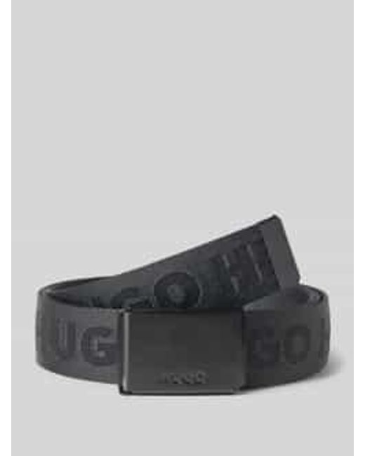 Boss Riem Met Labelmotief in het Gray voor heren
