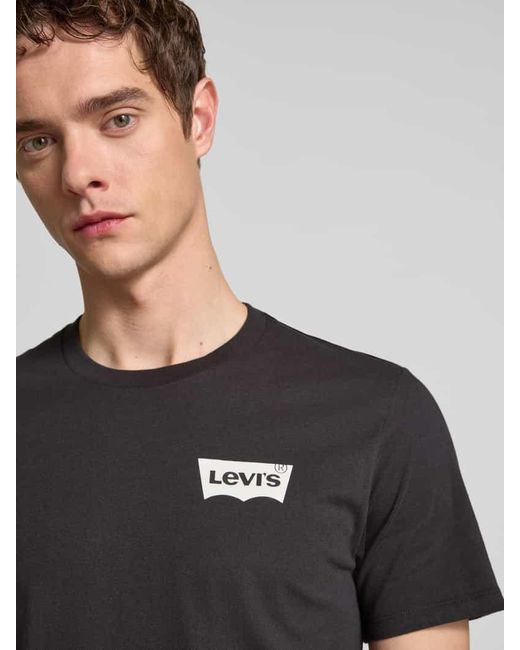 Levi's T-Shirt mit Label-Print in Black für Herren
