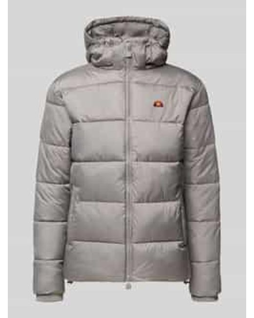 Ellesse Regular Fit Gewatteerd Jack Met Logostitching, Model 'Paddero' in het Gray voor heren