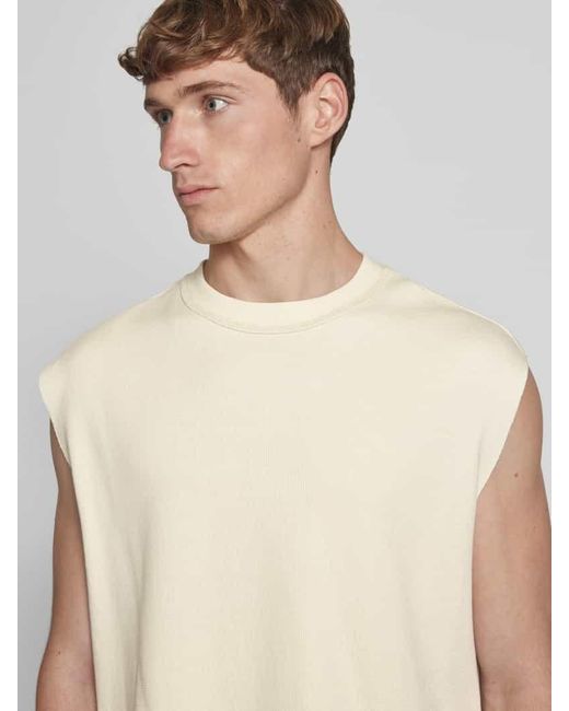 Review Tanktop mit Strukturmuster in Natural für Herren