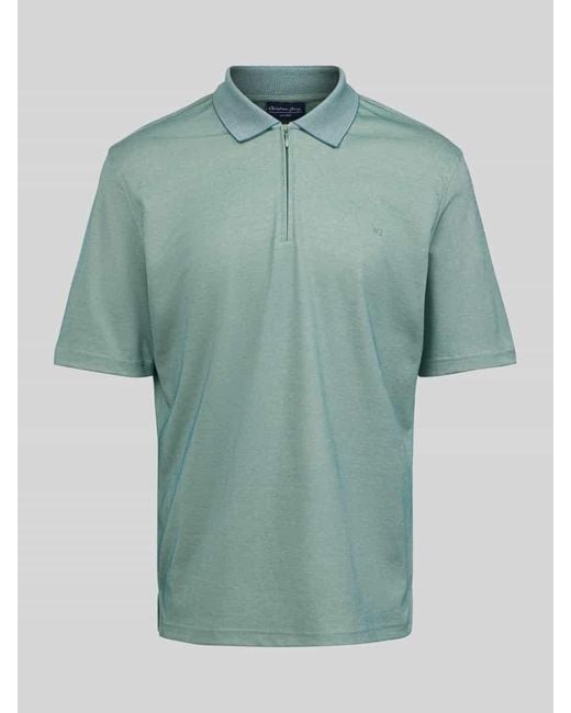 Christian Berg Men Regular Fit Poloshirt mit Logo-Stitching in Green für Herren