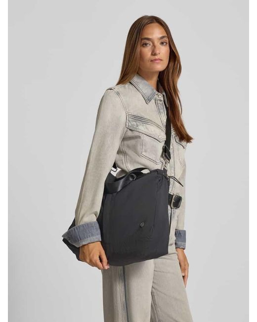 MSCH Copenhagen Black Shopper mit Label-Detail und Tragehenkeln