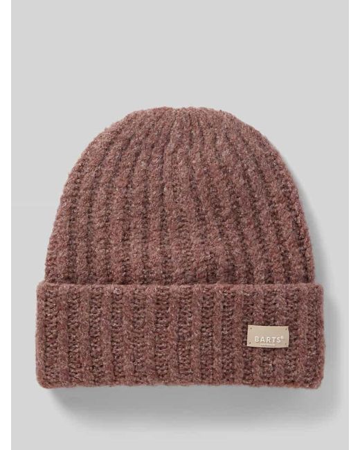 Barts Brown Beanie Mit Label-Patch Modell 'Mella'