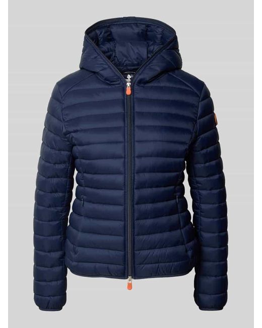 Save The Duck Blue Steppjacke mit Zweiwege-Reißverschluss Modell 'DAISY'
