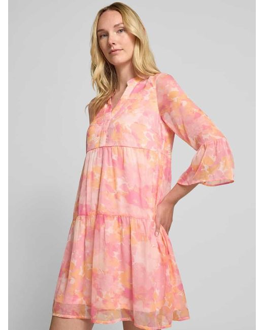 Vero Moda Pink Tailliertes Minikleid mit semitransparenten Ärmeln Modell 'SMILLA'