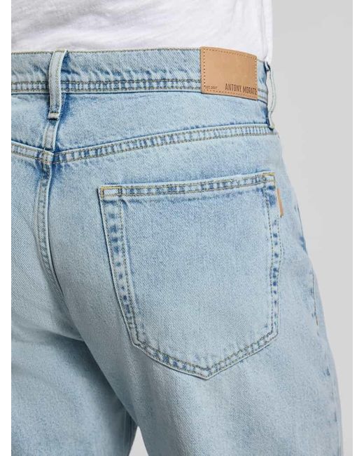 Antony Morato Straight Fit Jeans mit Logo-Applikation in Blue für Herren