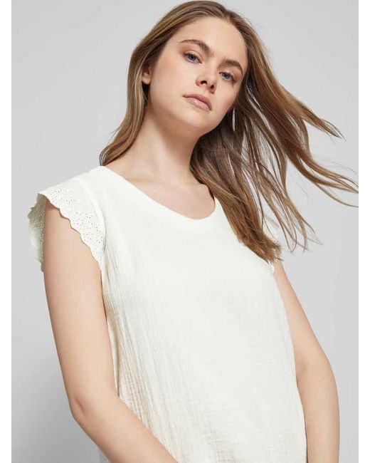 ONLY White Blusenshirt in unifarbenem Design Modell 'THYRA'