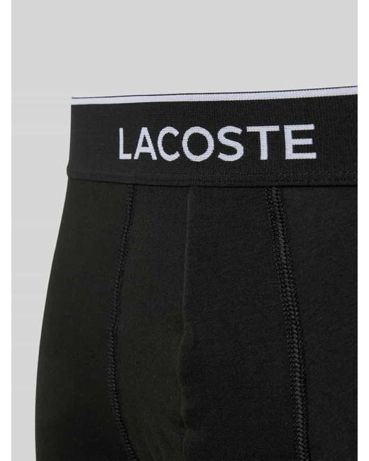 Lacoste Trunks mit elastischem Label-Bund in Black für Herren
