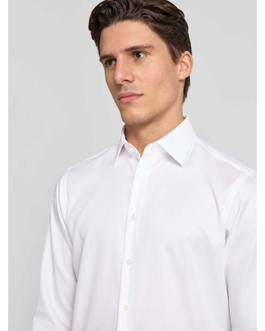 Christian Berg Men Regular Fit Zakelijk Overhemd Met Kentkraag in het White voor heren