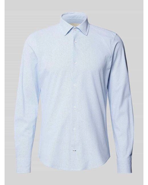 Joop! Slim Fit Business-Hemd Mit Knopfleiste Modell 'Pit' in Blue für Herren