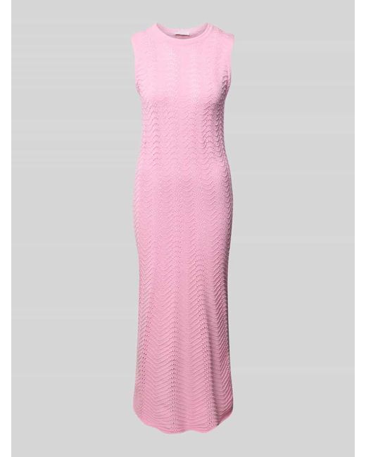 Rich & Royal Pink Strickkleid mit Rundhalsausschnitt