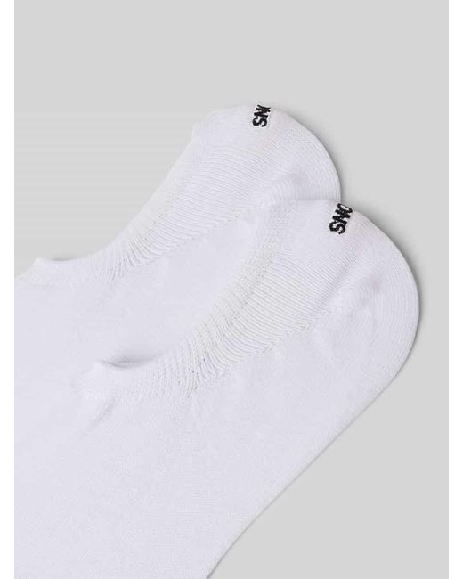 Snocks Socken mit geripptem Abschluss im 2er-Pack in White für Herren