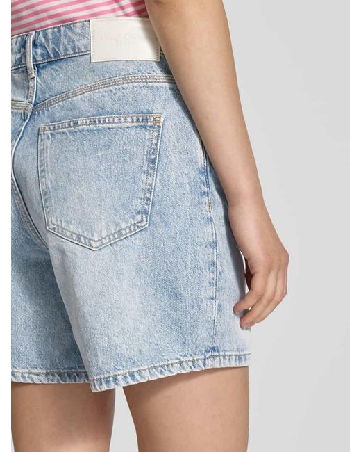 Marc O' Polo Blue Relaxed Fit Jeansbermudas mit Eingrifftaschen