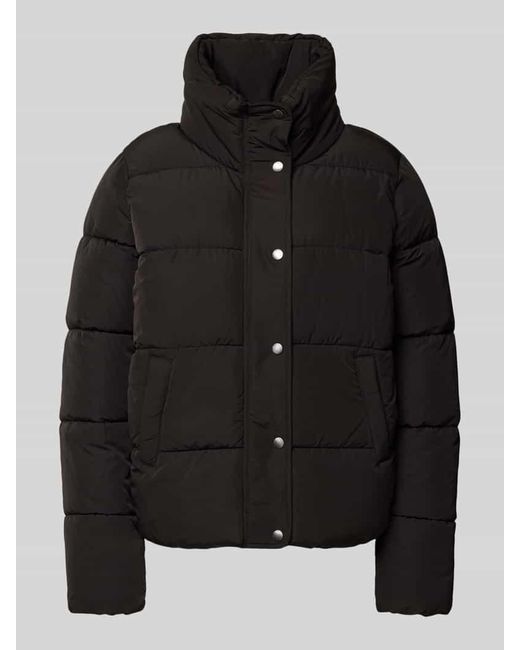 ONLY Black Regular Fit Steppjacke mit Stehkragen Modell 'NEWCOOL'