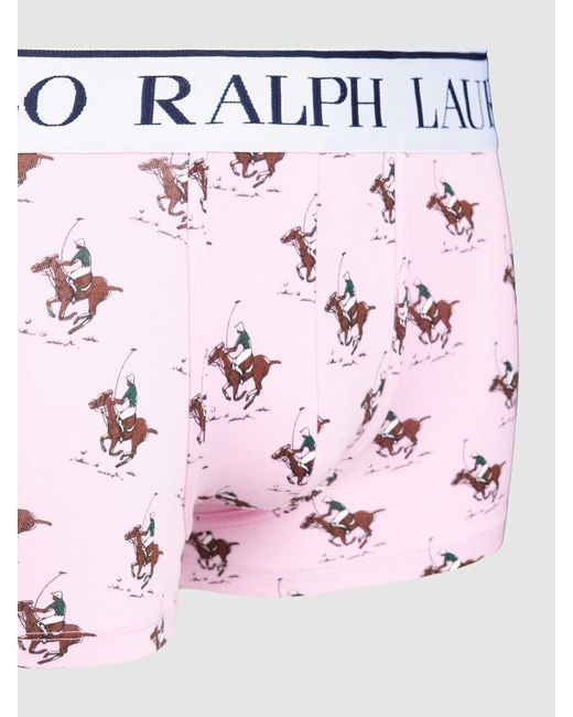 Polo Ralph Lauren Trunks mit Label-Muster Modell 'SWINGING MALLET' in Pink für Herren