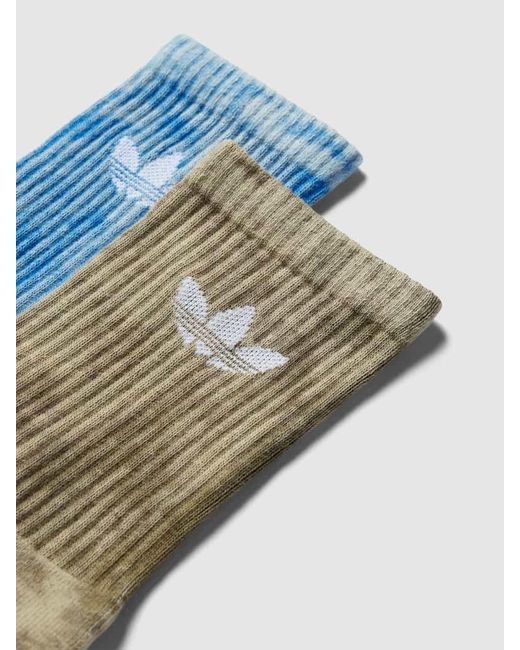 Adidas Originals Socken im 2er-Pack in Batik-Optik mit gerippten Abschlüssen in Blue für Herren