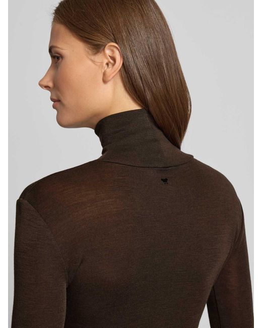 Weekend by Maxmara Slim Fit Shirt Met Lange Mouwen Van Een Mix Van Wol En Zijde, Model 'Teseo' in het Brown