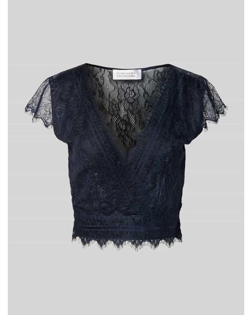 Guido Maria Kretschmer Blue Top mit Ausbrenner-Effekt Modell 'Esme'