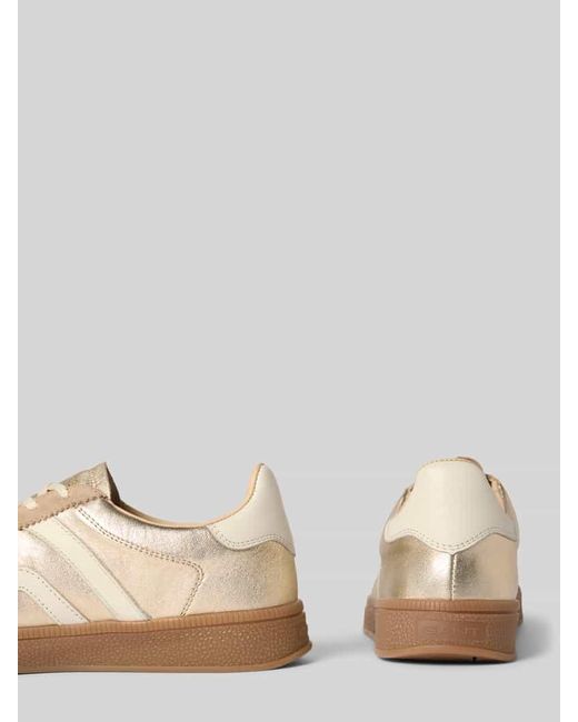 Gant Natural Sneaker aus echtem Leder mit Logo-Prägung Modell 'Cuzima'