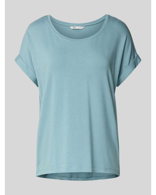 ONLY Relaxed Fit T-Shirt Van Viscosemix, Model 'Moster' in het Blue