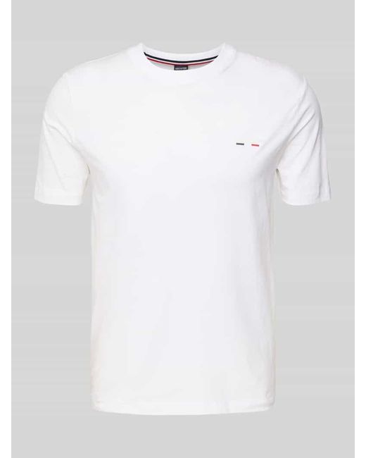 Hechter Paris T-Shirt mit Label-Print in White für Herren