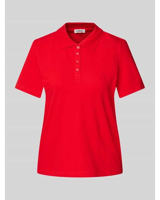S.oliver Red Regular Fit Poloshirt aus Baumwoll-Mix