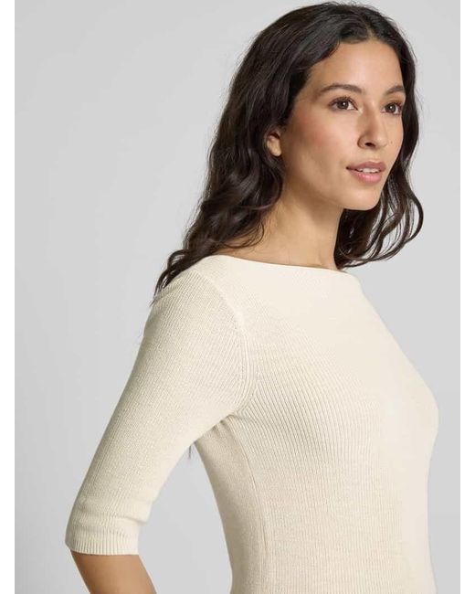 MAX&Co. Natural Strickpullover mit 1/2-Arm Modell 'PASSATA'