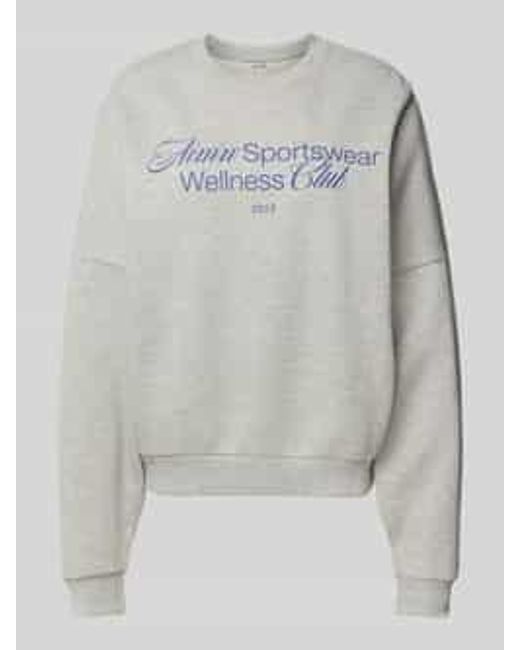 Aim'n Sweatshirt Met Label- En Statementprint in het Gray