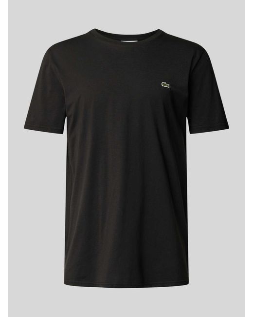 Lacoste T-shirt Met Ronde Hals in het Black voor heren