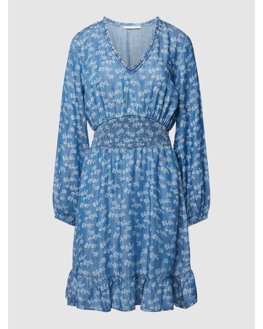 Vlek zak klok Edc By Esprit Mini-jurk Van Lyocell Met All-over Print in het Blauw | Lyst  NL