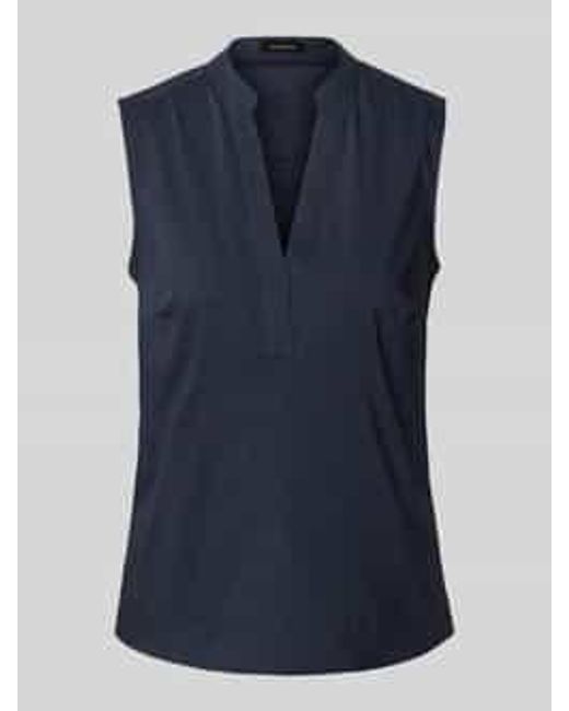 MORE&MORE Regular Fit Blouseshirt Met V-hals in het Blue