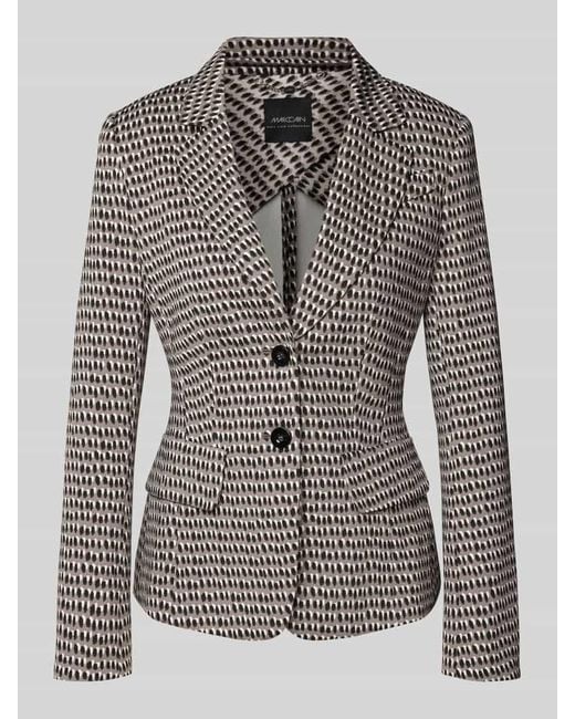 Marc Cain Gray Slim Fit Blazer mit Reverskragen