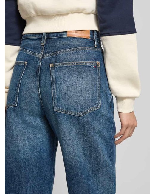 Tommy Hilfiger Blue Tapered Fit Jeans aus reiner Baumwolle