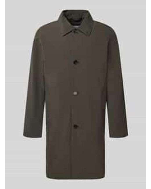 SELECTED Regular Fit Lange Kas Met Los Te Knopen Gilet, Model 'Silas' in het Green voor heren