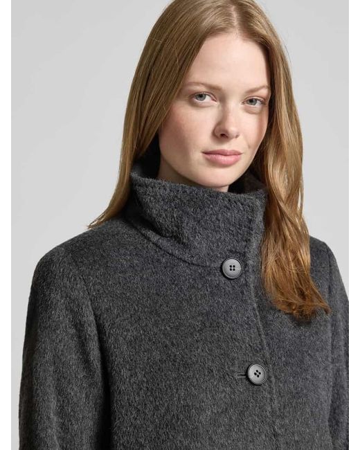 Fuchs & Schmitt Gray Wollmantel mit Stehkragen