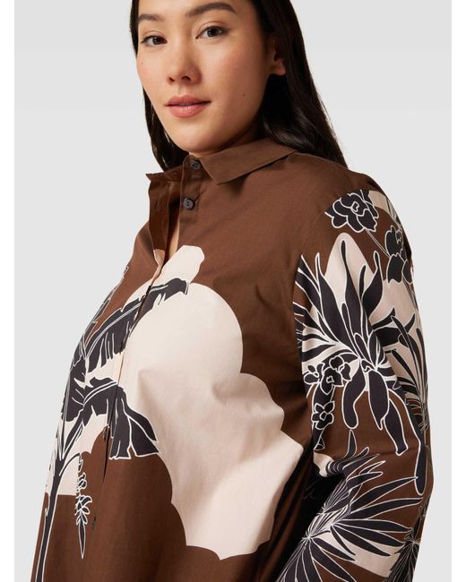 Marina Rinaldi Multicolor PLUS SIZE Hemdblusenkleid mit Allover-Print Modell 'DECUMANO'