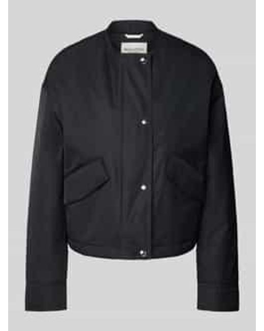 Marc O' Polo Relaxed Fit Bomberjack Met Klepzakken in het Black